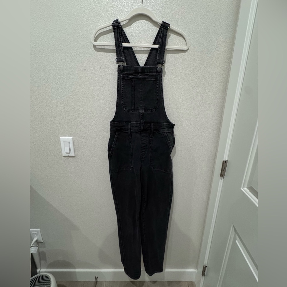 Madewell Charcoal Denim Overalls
